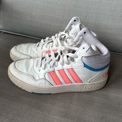 Girls High Top Adidas Sneakers - Size 4.5