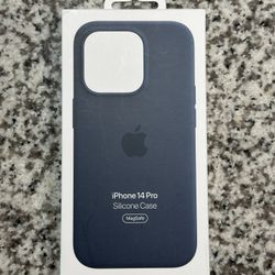 Original Apple iPhone 14 Pro Silicone Case Storm Blue 