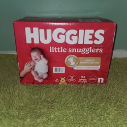 Box 84 Diapers Huggies Little Snugglers N