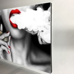 Canvas wall decoration 30”x42”. Brand new we can make it in different sizes, from 4.5”x4.5” to 30”x66”, Wood frame and sprayed with glossy clear coat