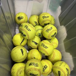 20 Used 12” Softballs Clean.  