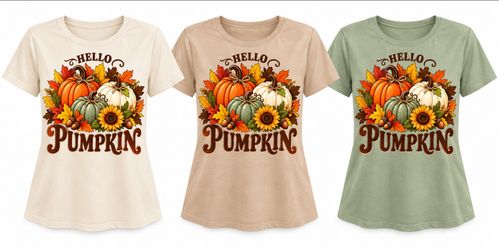 Hello Pumpkin Fall Graphic T-Shirt