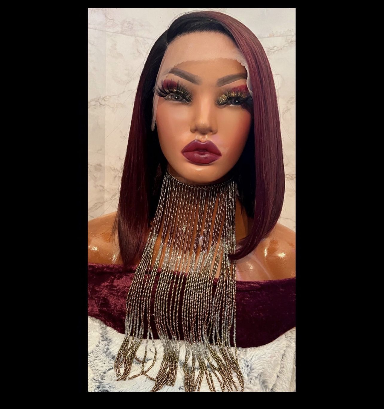 Human Hair Blended Lace Front Wig