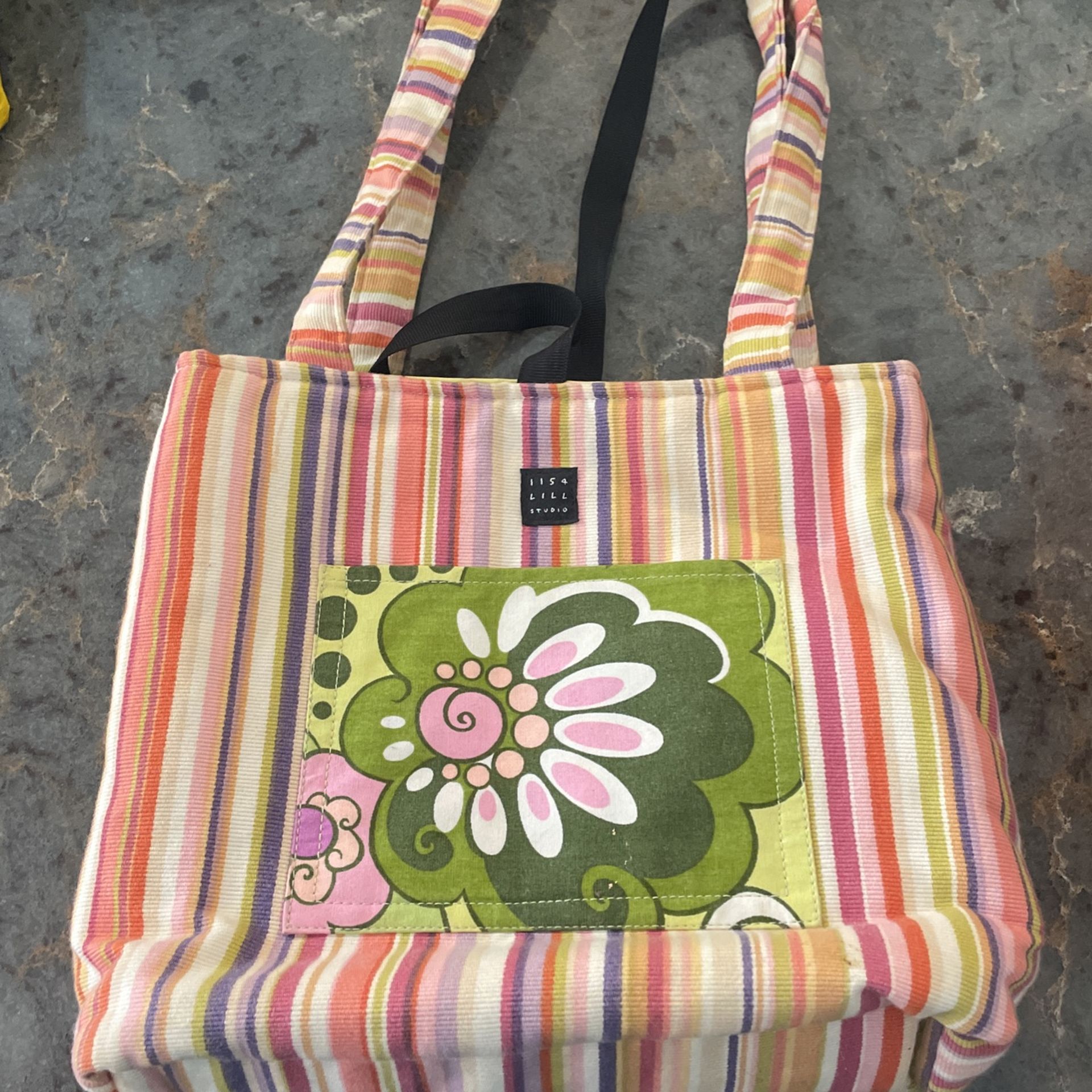 1154 Lill Street Custom Bag - Reversible, With Pocket And Tie Closure