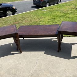 Set of three Wooden Tables