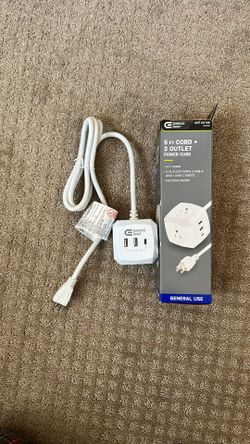 Extension Power Cube With 3 Outlets (2USB-A and 1 USB-C)