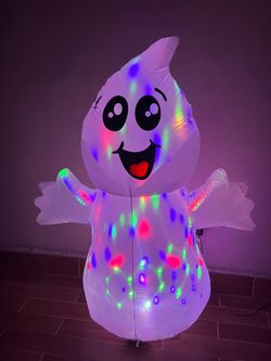 Halloween Inflatable Ghost with LED Lights