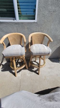Vintage Bar Stools Cane Back