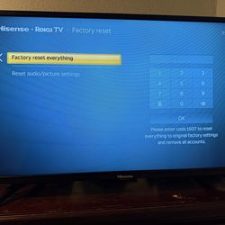 32”Hisense Roku TV with stands