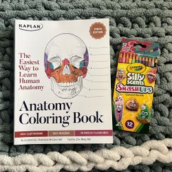 Anatomy Coloring Book And Colored Pencils