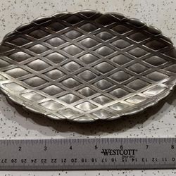 Silver Plated Brass Tray Pineapple Design