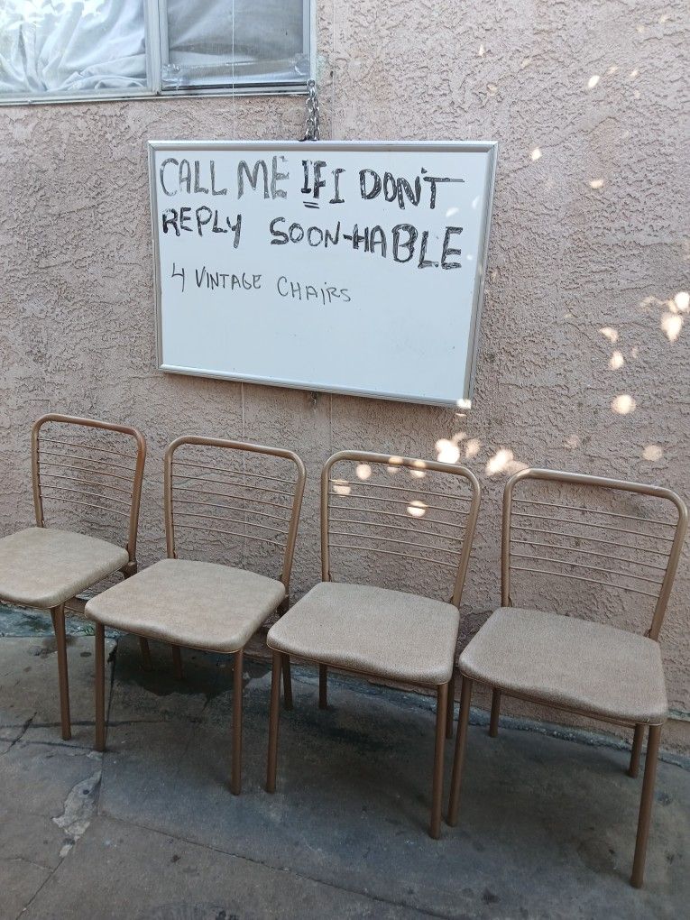 4 Mid Century  Vintage  Chairs 
