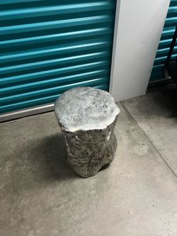 Silver Tree Stump Side Table
