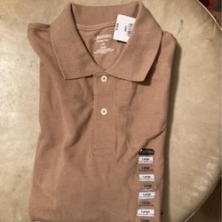 Placket Knit Shirt In Tan