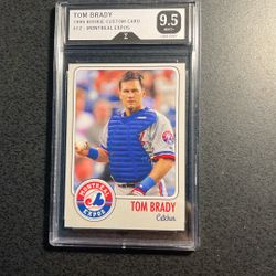 Tom Brady 1995 Rookie Baseball Card -Graded 9.5