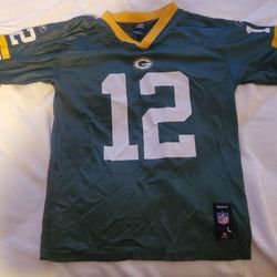 Green Bay Packers #12 Aaron Rodgers Reebok Team Apparel Kids Large Ages 14-16