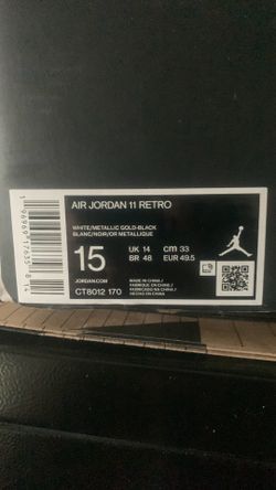 AJ 11 size 15