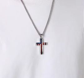 Necklace - brand new - cross with chain 