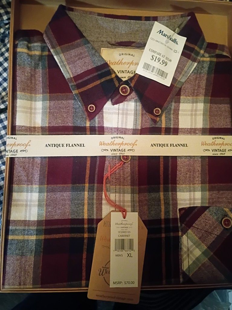 Flannel Pattern Dress Shirt