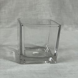 Small Glass Square Candle Holder