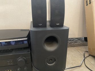 Yamaha stereo with KLIPSCH speakers and CD player