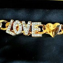 Heavy Gold Plated #Love Bracelet 