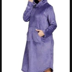NEW Women Soft Fleece Comfortable Cozy Sleeper Sleep Wear Dress Lounger Size S-M