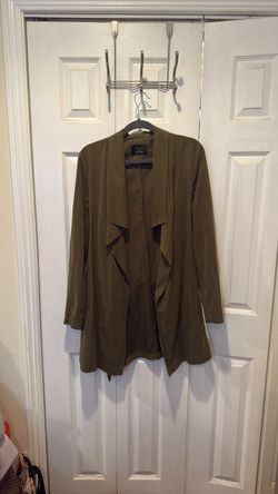 Women’s green trench coat