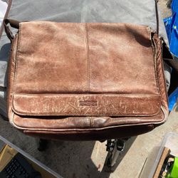 Leather Messenger Bag - Kenneth Cole