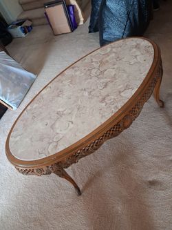 Antique marble dining table