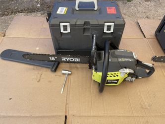 RYOBI 18 in. 38cc 2-Cycle Gas Chainsaw with Heavy-Duty Case