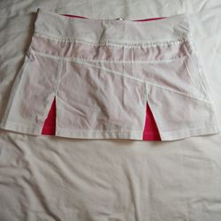 Bolle Women's Pink 🩷 White Activewear Mini Skirt