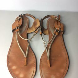 Coach Brown Leather Slingback Sandals Women’s Sz 9B