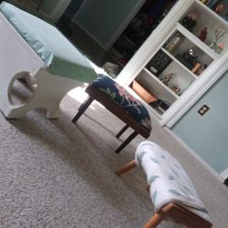 Upholstered Wood Stools