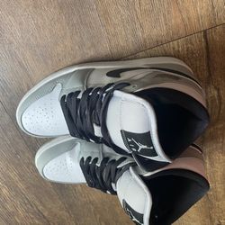 Air Jordan Mid Blanco Gris Talla 7