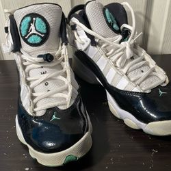 Air Jordan Two3 ( 6 Rings ) Basketball Shoes - Sz 6 White Black Teal  No Box