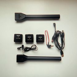 Rode Wireless Go II + Handheld Mic (2x) + Rode Wired Lav Mic