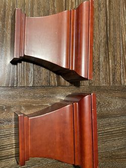 2 Wood Wall Pedestals 