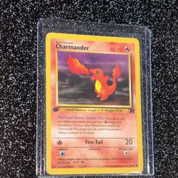 FIRST 1st EDITION CHARMANDER 50/82 Pokemon Team Rocket - Prepare For Trouble!