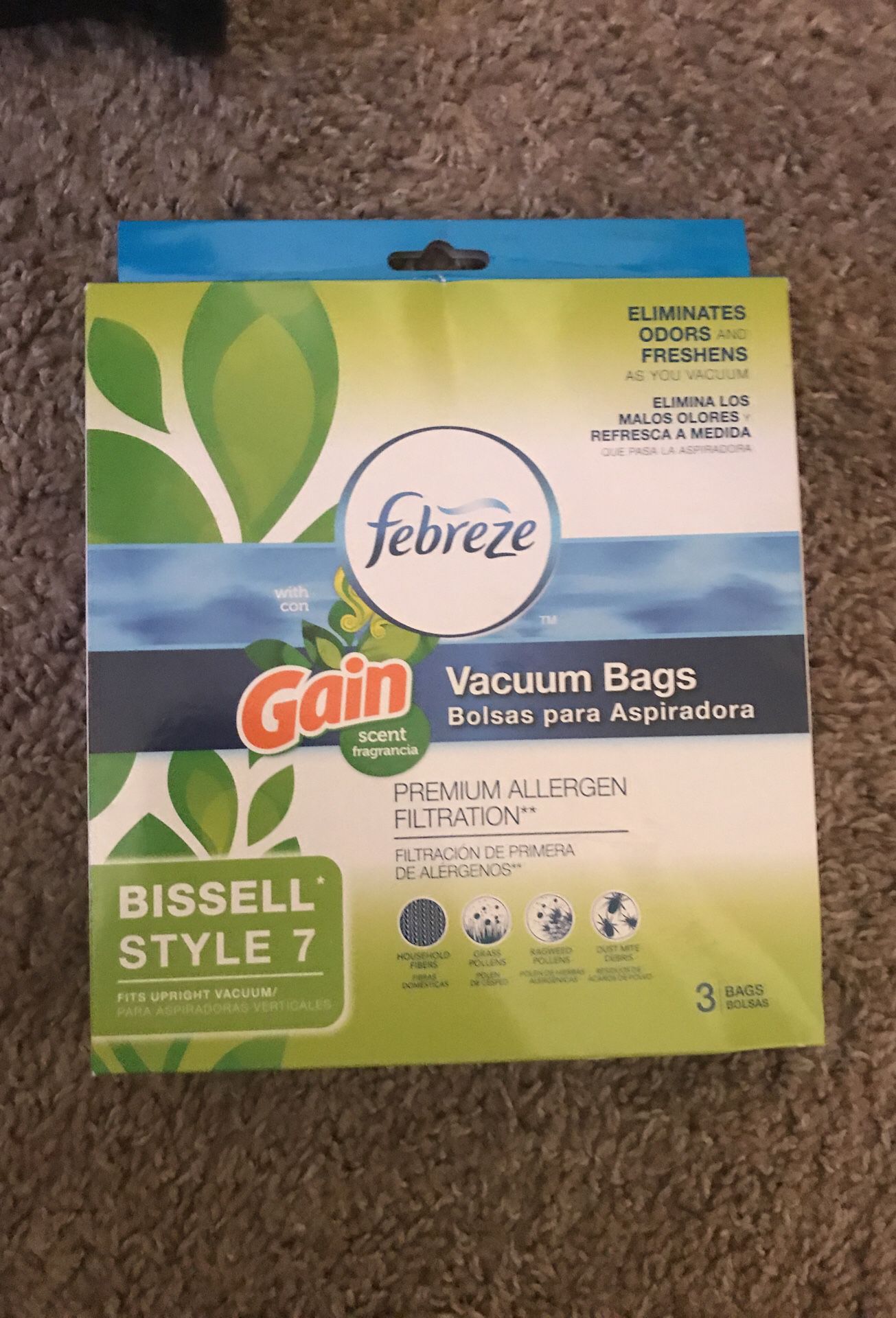 Febreze Vacuum Bags, Spring & Renewal, Bissell Style 7 - 3 bags