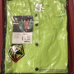 Black Stallion JF1012 FR Cotton Welding Jacket FR Reflective Tape Lime 3XL