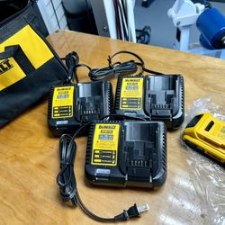 Dewalt battery and chargers 