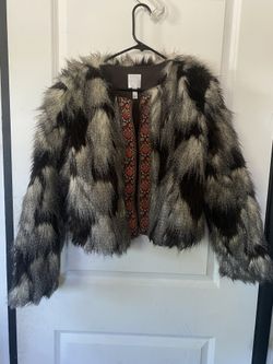 Cropped Faux Fur Coat