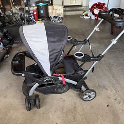 Sit an stand stroller