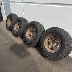 Rays 05X Bronze Toyota Wheels - Yokohama Geolander M/T Tires