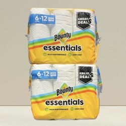 Bounty Essentials Paper Towels 6=12