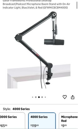 Gator Frameworks 4000 Series Mic Boom Arm with On-Air Light
