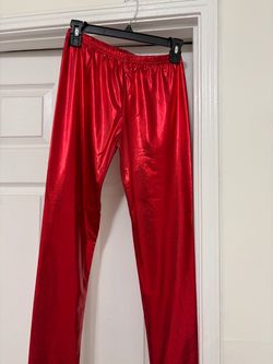 Girls, red metallic pants size zeGirls, red metallic pants size