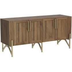 59” Modern/Contemporary Dark walnut TV stand ， entry table/ console