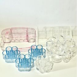 7-Piece Acrylic Makeup & Cosmetic Organizer Bundle Lot